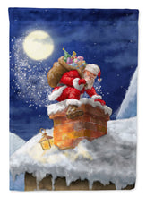 Load image into Gallery viewer, Christmas Santa Claus in the Chimney Garden Flag – Decorative Outdoor Yard Flag APH5479GF