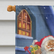 Load image into Gallery viewer, Christmas Santa Claus and Snowman Flag Canvas House Size APH6200CHF