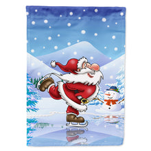 Load image into Gallery viewer, Christmas Santa Claus Ice Skating Flag Canvas House Size APH6386CHF