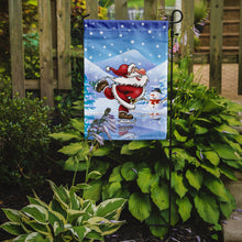 Load image into Gallery viewer, Christmas Santa Claus Ice Skating Garden Flag – Decorative Outdoor Yard Flag APH6386GF