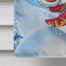 Load image into Gallery viewer, Christmas Santa Claus Snowboarding Flag Canvas House Size APH6388CHF