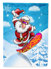 Load image into Gallery viewer, Christmas Santa Claus Snowboarding Flag Canvas House Size APH6388CHF