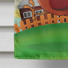 Load image into Gallery viewer, Rooster Chicken on the Run Flag Canvas House Size APH7630CHF