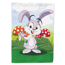 Load image into Gallery viewer, Bunny Rabbit in Mushrooms Flag Canvas House Size APH7632CHF