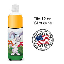 Load image into Gallery viewer, Bunny Rabbit in Mushrooms  Slim Can Hugger – Fun &amp; Functional Drink Coolers APH7632MUK