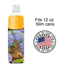 Load image into Gallery viewer, Hedgehog &amp; Hydrangea Slim Can Hugger – Fun &amp; Functional Drink Coolers ASA2001MUK