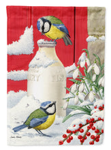 Load image into Gallery viewer, Eurasian Blue Tits Birds &amp; Milk Bottles Flag Canvas House Size ASA2003CHF