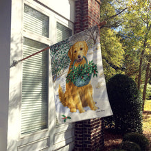 Load image into Gallery viewer, Yellow Labrador &amp; Holly Flag Canvas House Size ASA2013CHF