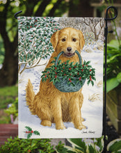 Load image into Gallery viewer, Yellow Labrador &amp; Holly Garden Flag – Decorative Outdoor Yard Flag ASA2013GF