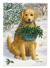 Load image into Gallery viewer, Yellow Labrador &amp; Holly Garden Flag – Decorative Outdoor Yard Flag ASA2013GF