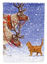 Load image into Gallery viewer, Reindeers &amp; Cat Flag Canvas House Size ASA2015CHF