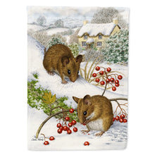 Load image into Gallery viewer, Wood Mice and Berries Flag Canvas House Size ASA2028CHF