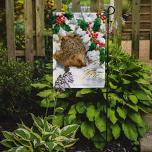 Load image into Gallery viewer, Hedgehog and Holly Garden Flag – Decorative Outdoor Yard Flag ASA2030GF