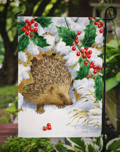 Load image into Gallery viewer, Hedgehog and Holly Garden Flag – Decorative Outdoor Yard Flag ASA2030GF