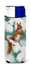 Load image into Gallery viewer, Red Squirrel with Pine Cone Slim Can Hugger – Fun &amp; Functional Drink Coolers ASA2033MUK