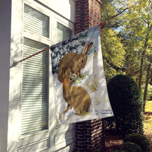 Load image into Gallery viewer, Rabbit searching for Grass in the Snow Flag Canvas House Size ASA2036CHF