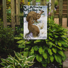 Load image into Gallery viewer, Rabbit searching for Grass in the Snow Garden Flag – Decorative Outdoor Yard Flag ASA2036GF