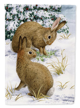 Load image into Gallery viewer, Rabbit searching for Grass in the Snow Garden Flag – Decorative Outdoor Yard Flag ASA2036GF