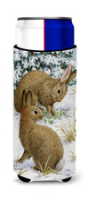 Load image into Gallery viewer, Rabbit searching for Grass in the Snow Slim Can Hugger – Fun &amp; Functional Drink Coolers ASA2036MUK