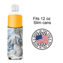 Load image into Gallery viewer, Mountain Hare White Rabbit Slim Can Hugger – Fun &amp; Functional Drink Coolers ASA2037MUK