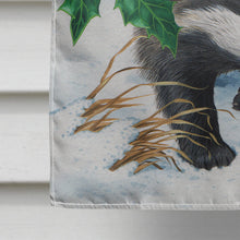 Load image into Gallery viewer, Badgers with Holly Berries Flag Canvas House Size ASA2039CHF