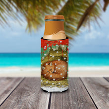 Load image into Gallery viewer, Fox Sleeping in the Snow Slim Can Hugger – Fun &amp; Functional Drink Coolers ASA2045MUK