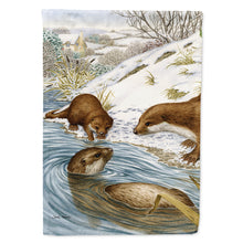 Load image into Gallery viewer, Otter at Play Flag Canvas House Size ASA2049CHF