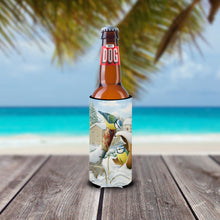 Load image into Gallery viewer, Eurasian Blue Tits Birds in Flower Pot Slim Can Hugger – Fun &amp; Functional Drink Coolers ASA2053MUK