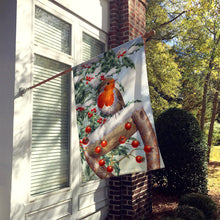 Load image into Gallery viewer, European Garden Robin Flag Canvas House Size ASA2077CHF