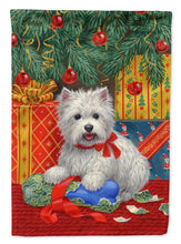 Load image into Gallery viewer, Westie Christmas Packages Flag Canvas House Size ASA2080CHF
