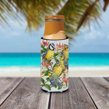 Load image into Gallery viewer, Eurasian Blue Tits at feeding time Slim Can Hugger – Fun &amp; Functional Drink Coolers ASA2081MUK