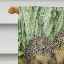 Load image into Gallery viewer, Hedgehogs in the Flower Pot Flag Canvas House Size ASA2087CHF