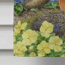 Load image into Gallery viewer, Hedgehogs in the Flower Pot Flag Canvas House Size ASA2087CHF