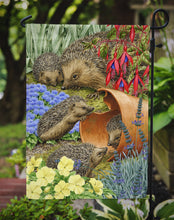 Load image into Gallery viewer, Hedgehogs in the Flower Pot Garden Flag – Decorative Outdoor Yard Flag ASA2087GF