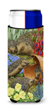 Load image into Gallery viewer, Hedgehogs in the Flower Pot Slim Can Hugger – Fun &amp; Functional Drink Coolers ASA2087MUK