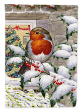 Load image into Gallery viewer, European Robin at the Window Garden Flag – Decorative Outdoor Yard Flag ASA2089GF
