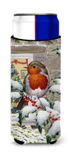 Load image into Gallery viewer, European Robin at the Window Slim Can Hugger – Fun &amp; Functional Drink Coolers ASA2089MUK