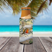 Load image into Gallery viewer, European Robin Waiting Slim Can Hugger – Fun &amp; Functional Drink Coolers ASA2090MUK