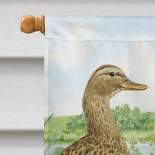 Load image into Gallery viewer, Female Mallard Duck &amp; Ducklings Flag Canvas House Size ASA2105CHF