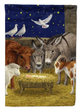 Load image into Gallery viewer, Nativity Scene with just animals Garden Flag – Decorative Outdoor Yard Flag ASA2143GF