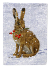 Load image into Gallery viewer, Rabbit Hare &amp; Rosehips Garden Flag – Decorative Outdoor Yard Flag ASA2147GF
