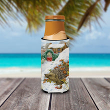 Load image into Gallery viewer, Hedgehog Holiday Slim Can Hugger – Fun &amp; Functional Drink Coolers ASA2158MUK