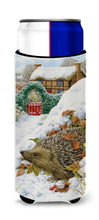 Load image into Gallery viewer, Hedgehog Holiday Slim Can Hugger – Fun &amp; Functional Drink Coolers ASA2158MUK