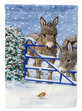 Load image into Gallery viewer, Donkeys and Robin Garden Flag – Decorative Outdoor Yard Flag ASA2159GF