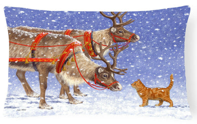 Reindeer & Cat Fabric Decorative Pillow ASA2174PW1216