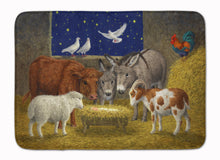 Load image into Gallery viewer, Animals at Crib Nativity Christmas Scene Machine Washable Memory Foam Mat ASA2205RUG