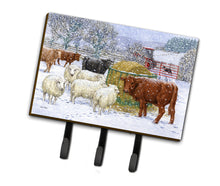 Load image into Gallery viewer, Cows and Sheep in the Snow Leash or Key Holder ASA2207TH68