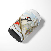 Load image into Gallery viewer, Spotted Woodpecker by Sarah Adams Can or Bottle Hugger ASAD0701CC