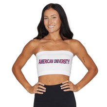 Load image into Gallery viewer, American University White Bandeau Top