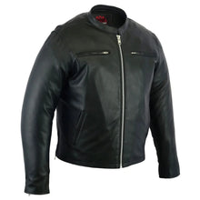 Load image into Gallery viewer, Men's Black Sporty Cruiser Jacket with Removable hood